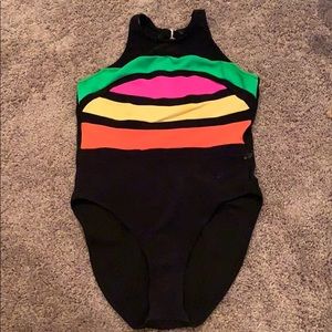 Vintage 90s bathing suit onesie. Bright old skool